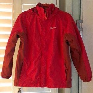 Used boys XL red Marmot triclimate ski coat 3-in-1